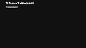 Screenshot of Built-in AI Session Management demo